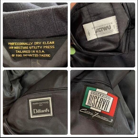 Confezioni Riserva Luciano Frauroui Suit Jacket Size 42L - Picture 13 of 15